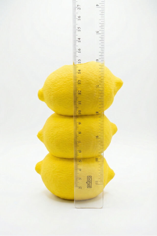 Dekoratif Üç Katlı Limon Tasarım Vazo - Mutfak Ve Salon Dekorasyonu Kuru Çiçek - Bioplastik