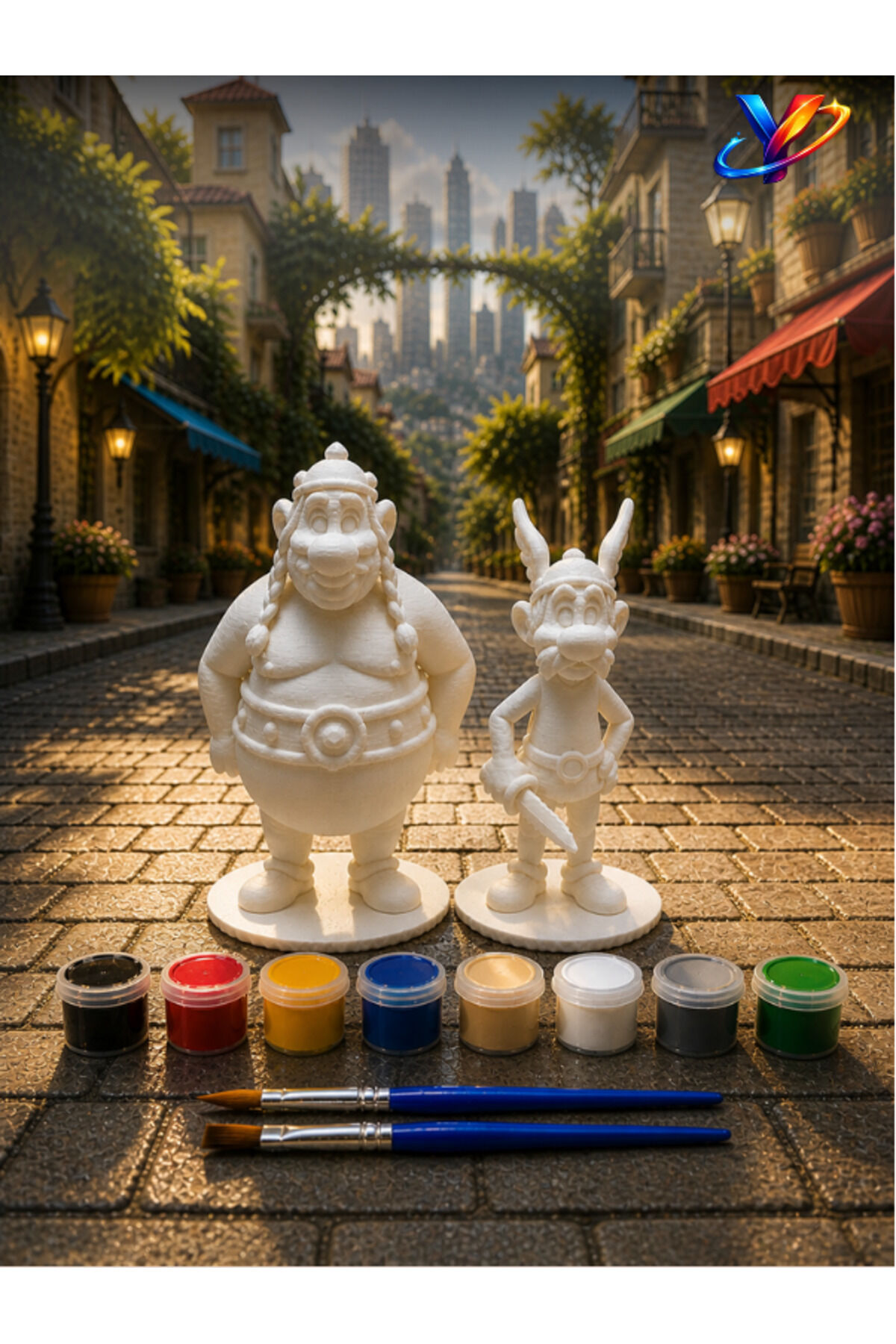 10 cm Macera Kahramanları 3D Boyama Seti – 2’li Figür Boyama Kiti