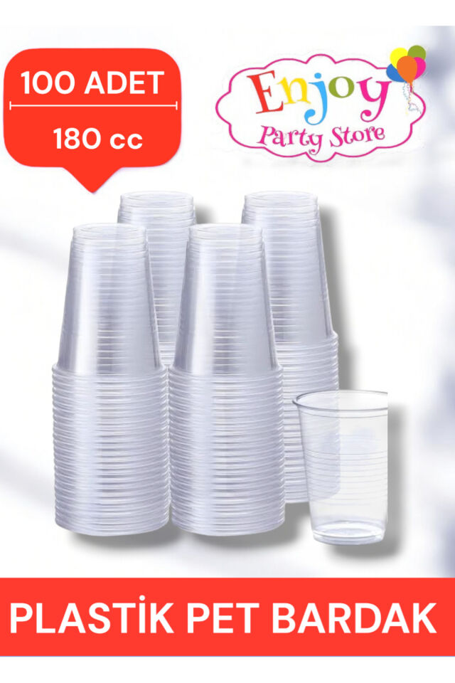 Plastik Pet Bardak 100'li
