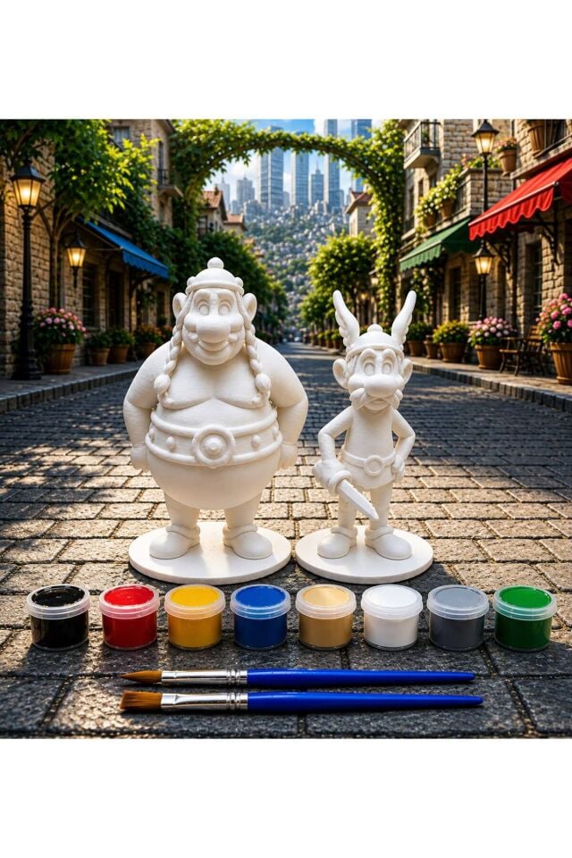 10 cm Macera Kahramanları 3D Boyama Seti – 2’li Figür Boyama Kiti