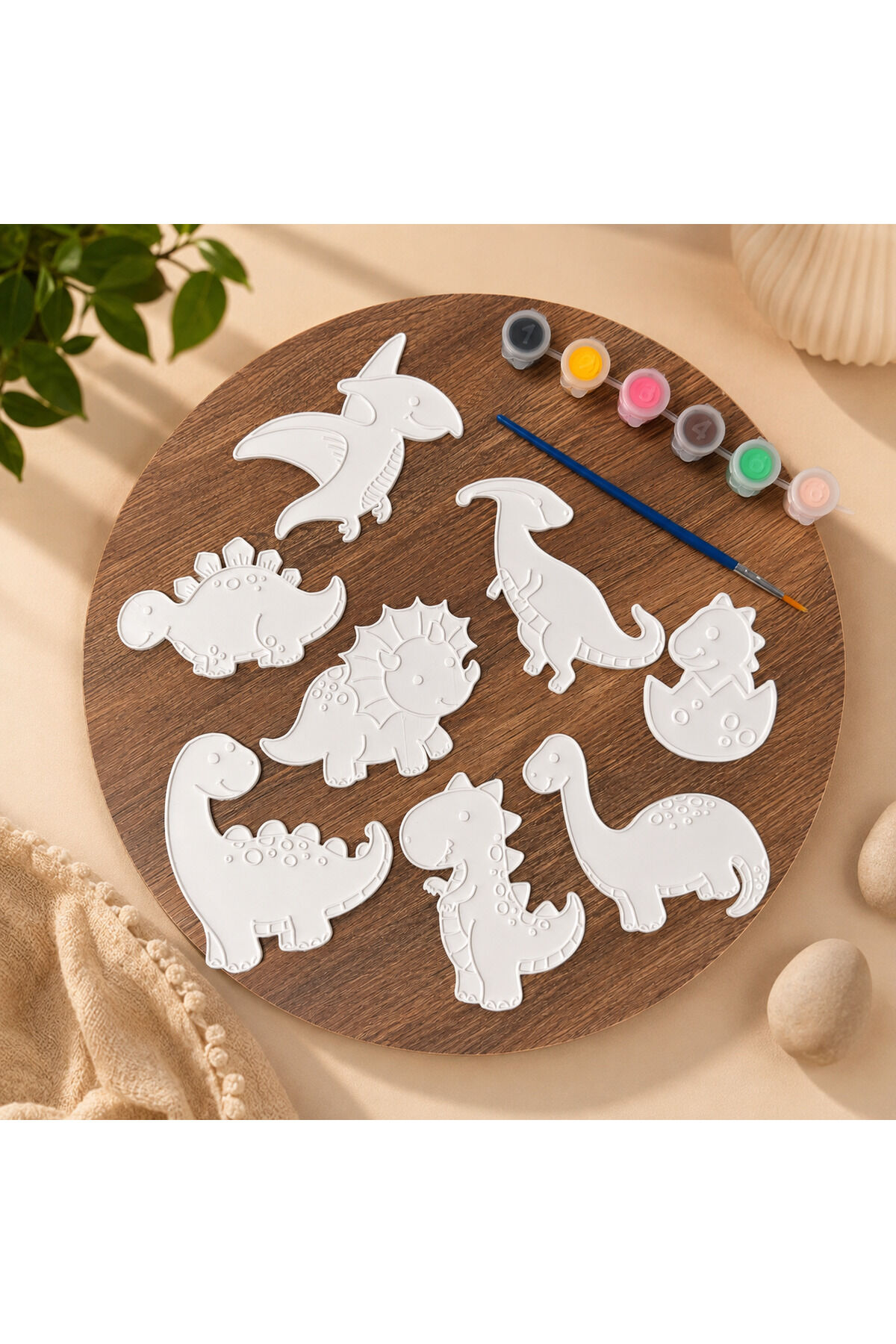 Sevimli Dinozorlar 3D Boyama Seti – 8'li Figür Boyama Kiti